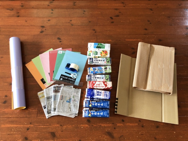 牛乳パック平均台の材料